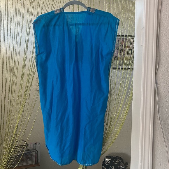 Boho Handmade Embroidered Kaftan Tunic Dress - Picture 5 of 9